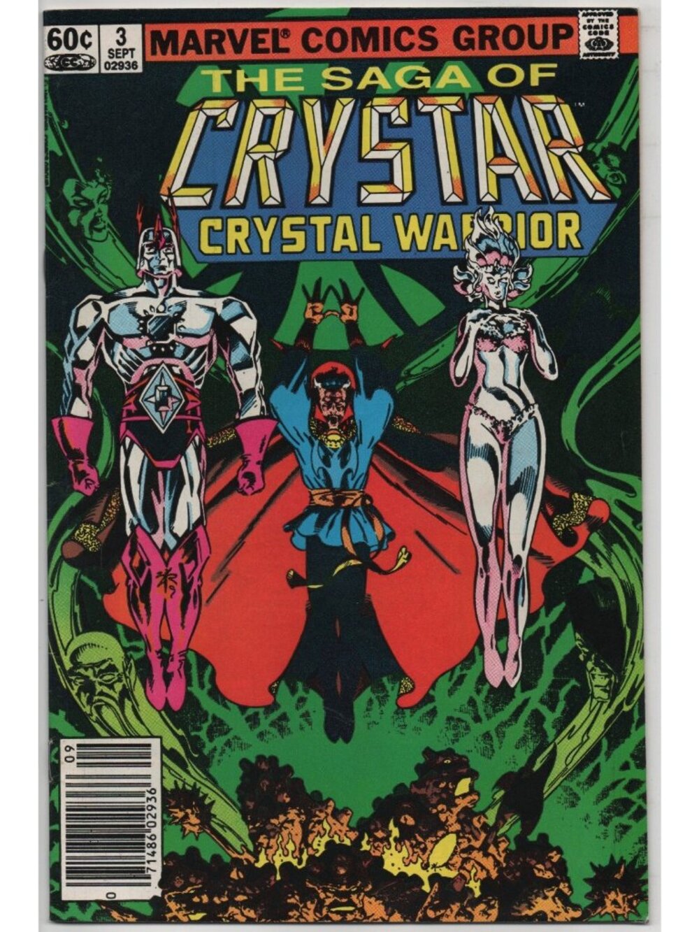 Saga of Crystar 3 Marvel Comics 1983 Newsstand FN/VF 7.0  Crystal Warrior